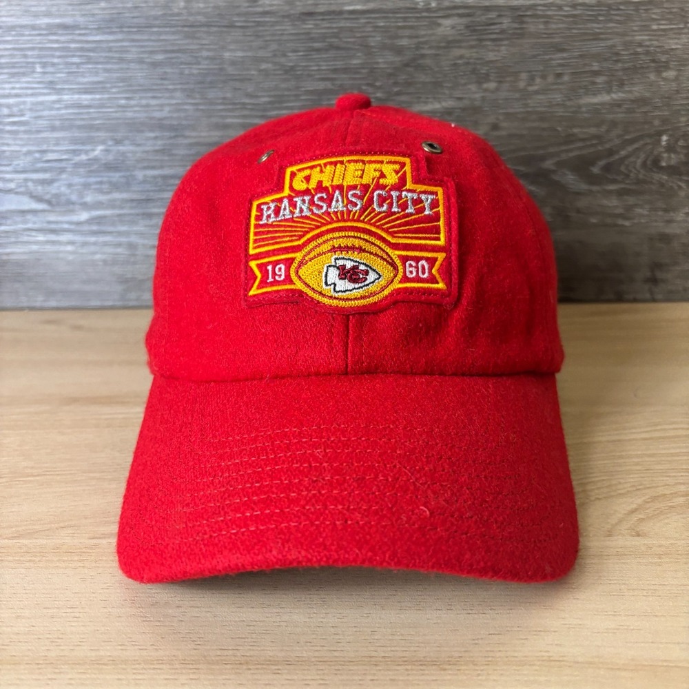 Kansas City Chiefs Hat Cap Strap Back Red NFL Football Stoney Clover